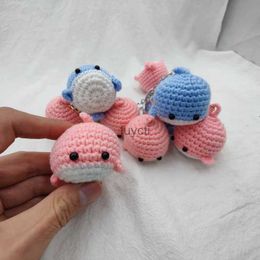 Other Arts and Crafts Handmade Crocheted Baby Whale Pendant Knit Doll Wool Pendant Key Chain Couple Accessories Gift Car Bag Decoration Jewelry Gift YQ240111