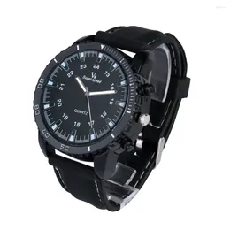 Wristwatches 24 Hour Luxury Outdoor Men'S Quartz Watch Waterproof Silicone Sport V6 Bracelet For Women Relogios