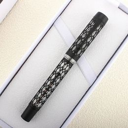 Jinhao 100 Vacuum Filling Fountain Pen Transparent Acrylic Skeleton Hollow Carved EF/F/M Writing Gift Pen 240110