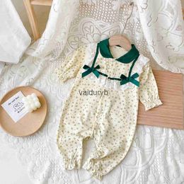 Rompers Sanlutoz Floral Baby Girls Clothing Jumpsuits Cute Princess Casual Long Sleeve Spring Toddler Rompersvaiduryb