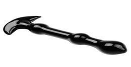 Cute Female Utensils Crystal Dildo Black Glass Dildo Female Sex Anal Sex Toys Y181023056005985