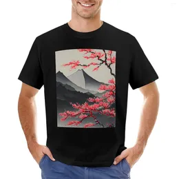 Men's Tank Tops Sumi-E Ink Wash Landscape Painting T-Shirt Customised T Shirts Graphic Shirt Oversized Men