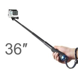 Monopods 36 Inch Extendable Handheld Pole Telescopic Selfie Monopod Stick for GoPro Hero 11 10 9 8 7 6 5 4 3 Yi DJI Go Pro Accessories