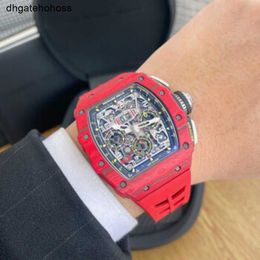 Richardmills Watch Swiss Watches Mechanical Automatic Richar Millesr Mens Series Red Devil Automatic Rm1103 Date Timing Luxury Used Wrist