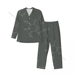 Men's Sleepwear Men Pyjama Sets Formula For Man Shirt Long Sleeve Male Soft Home Loungewear