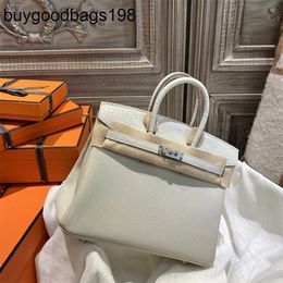 Designer Bag Handbags Multi Colour Optional Wax Thread Full Hand Sewn Platinum 25cm Glacier White ToucSilver Buckle Fog Faced Crocodile witTogo Leather