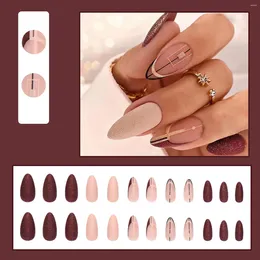 False Nails Flash Color Powder Frosted Texture Wear Nail Europe And The United States Fashion Film Wind Coffin Tips Clear Half