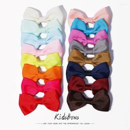 Hair Accessories 10Pcs/lot 2.75'' Small Solid Ribbow Bow Clips For Girls 40 Colours Handmade Clip Sweet Hairpins Kids Gift