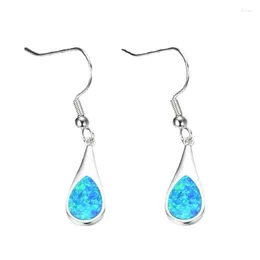 Stud Earrings ON SALE Drop Shape Blue Opal