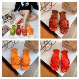 Sandálias de verão Sandálias de couro, designer de sapatos planos de moda praia chinelos de letra drag slides chinelos para mulheres senhoras 984 s 564