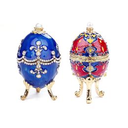 Display Jewellery Organiser Faberge Eggs Jewellery Vintage Style Trinket Storage Box