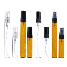 wholesale 2ml 3ml 5ml 10ml Spray Bottle Perfume Empty Glass Vials Refillable Bottles Cosmetic Container Sample Vial ZZ