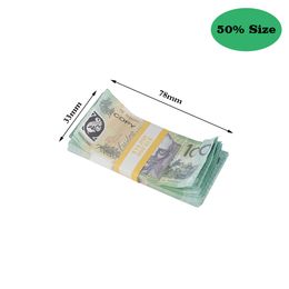 50% Size Aged Prop Money Australian Dollar 5/10/20/50/100 AUD Banknotes Paper Copy Full Print Banknote Money Fake Money Movie Props