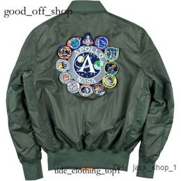 Designer-Jacke für Herren, dünne Bomberjacke, Dingdin, NASA Apollo Commemorative Edition, Frühlings-Herbst-Baseball-Uniform-Mantel, hochwertig, Stein 31