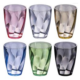 Tea Cups Unbreakable Plastic Drinking Glasses 390ml Shatterproof Water Tumblers Beer Cup 594C