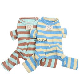 Dog Apparel Cat JumpSuit Pyjamas Striped Bear Design Pet Puppy Soft Tracksuit T-Shirtvaiduryd