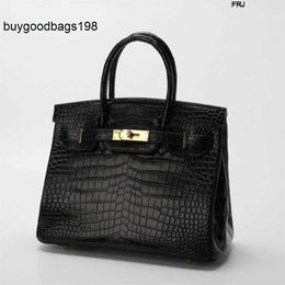 Handbags Leather Bag Women 2024 New Crocodile Skin Womens Fashion Trend Hand Luxurys Hands Large Capacity Have Logo 9z87