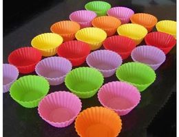 Round shape silicone jelly baking mold 7cm muffin cup cake cups cupcake ZZ