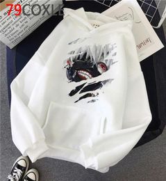 Japanese Anime Tokyo Ghoul Graphic Hoodies Men Kawaii Lounge Wear Clothing Cartoon Kaneki Ken Streetwear Unisex Sweatshirts Male X7475951