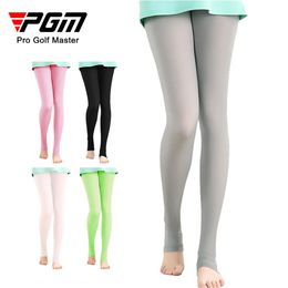 PGM Golf Legging Socks Lady Summer Sunscreen Ice Tights Stockings Girl UV-proof Sweatpants Bottom Women Golf Cropped Foot Pants 240111