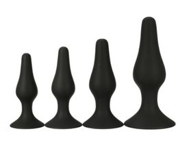 4 Types Soft Silicone Anal Unisex Black Silicon Butt Plug Trainer Anal Sex Toy Adult Sex Product Erotic Sexy Gspot Masturbation3095886