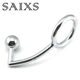 Male Chastity Cock Lock Anal Plugs /Cock Lock intruder with ball /Male metal Anal hook ring butt plug Alternative sex toys 240110