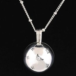 Sets Original Moon And Star With Sliding Ball Chain Adjust Necklace For 925 Sterling Silver Bead Charm Bracelet Europe Diy Jewellery