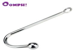 Oomph 30250 mm Metal Butt Anal Plug Adult Massage Stainless Steel Anal Hook BDSM Bondage with Ball Sex Toys For Men Woman Gay D12575194