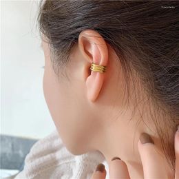 Stud Earrings Kpop Women Men's Ear Cuff Modern Stainless Steel Clip Earring Clips Without Pierced Ears Accessories Jewelry Korean