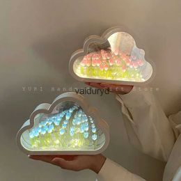 Other Home Decor Cloud Tulip Night Light Handmade DIY Material Home Decor Mirror Creative Atmosphere Night Lamp Birthday Gift Valentine's Dayvaiduryd