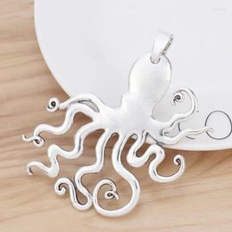 Pendant Necklaces 2 Pieces Tibetan Silver Color Ocean Octopus Squid Charms Pendants For DIY Necklace Jewellery Making Findings Accessories