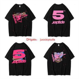 Designer Fashion Clothing Hip hop Tees TShirts Young Thug Star Same Sp5der 555555 Pink Tee Eagle Short Sleeve T-shirt DU4K