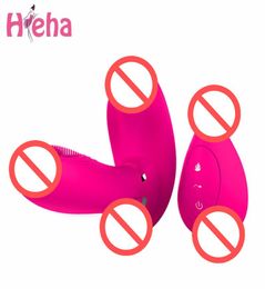 Hieha Sex Toys for Woman Magic Wand Gspot Vibrator Wireless Remote Control Butterfly Vibrators Charging Vibrating Body Massager4679566