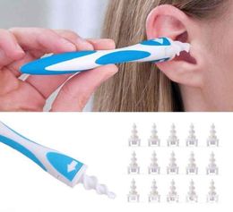 Ear Cleaner 16 Replacement Tips Earpick Easy Remover Spiral Earwax Cleaner Health Hearing Aid Ear Care Tools7971798