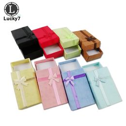 108pcs/lot Wholesale Assorted Colors Jewelry Sets Display Box Necklace Earrings Ring Box Packaging Gift Box Storage Organizer 240110