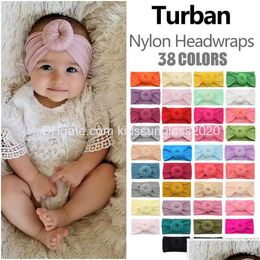 Hair Accessories Baby Headwear Nylon Broadbrimmed Soft Round Ball Headband Donut Drop Delivery Kids Maternity Dhqvk Dhzyx