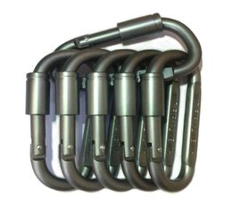 6pcslot Outdoor Camping Climbing Equipment Alloy Aluminum Hunting Survival gear Hook Carabin mousqueton edc Carbine Carabiner3628933