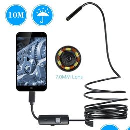 Inspection Cameras 7Mm Endoscope Camera Usb Mini Waterproof 0.5-10M Hard Soft Snake Tube Borescope For Android Smartphone Loptop Pc Dh0Xu