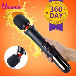 10 Modes Magic Clit Vibrator Wand Massager Lesbian Vagina Vibrator Body Massager USB Masturbator Sex Toy for Women Waterproof MX195083498