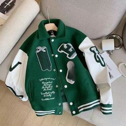 Men's Jackets Green Men Jacket Varsity Mens Designer Women Baseball Letter Embroidery Coat Streetwear