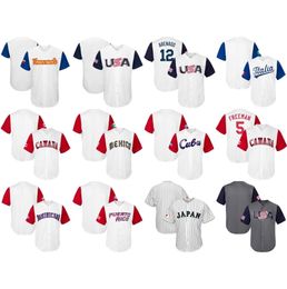 Vin College Wears Jerseys Mens Womens KidsUSA CANADA JAPAN ITALY MEXICO Puerto Rico 2017 World Baseball Classic Cust4557289