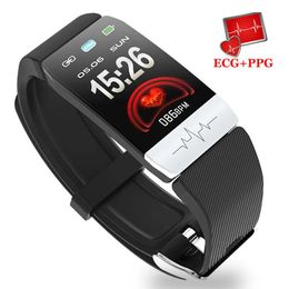 Watches ECG PPG Smart Watch Fitness Tracker Waterproof Heart Rate Monitor Smart Band Blood Pressure Smart Bracelet for IOS Android Fit