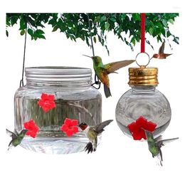 Other Bird Supplies 1Pack Mason Jar Feeder With Flower Feeding Ports For Outdoor Hanging Yard Garden Decoration Easy Instal To Use