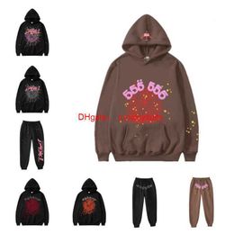 Men's Hoodies Sweatshirts Mens Sp5der Young Thug Angel Woman Fashion 555555 Letters Casual Spider Web Hoodie Puff Print Pullovers EKBR