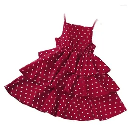 Girl Dresses 2024children's Dress Summer Western Style Polka Dot Princess Fashion -selling