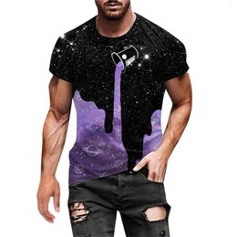 Men's T Shirts T-Shirt Casual Mens Top Fashion Stree 3d Digital Printing Round Neck Shirt Short Sleeve Blouse Camiseta Masculina