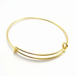 Fashion Silver Color Gold Stainless Steel Silver Open Bangle Bracelets Jewelry For Women Girls Gift 240110