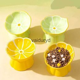 Dog Bowls Feeders Cat Ceramic Bowl Pet Petal Shape Food Water Feeders Small Dogs Raised Bowl Drinking Dog Feeder Pet Suppliesvaiduryd