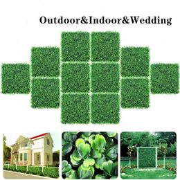 Outdoor Faux Boxwood Hedge Wall Panels Artificial Panel Fake Plant Privacy Screen Greenery Backdrop Decorative Flowers & Wreaths221Z