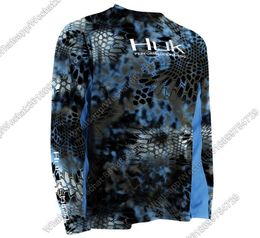 HUK Fishing Wear Blue Upf 50 Uv Custom Fishing Shirt Long Sleeve Summer Jacket Breathable Dress Camisa Pesca Jersey Fish Scales 224251516